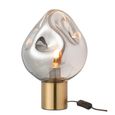 Table Lamp - Grey and Gold - Glass and Metal