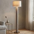 Joline Floor Lamp - Beige - Linen Fabric