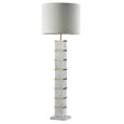 Celinae Floor Lamp - White - Fabric and Marble