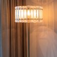 Feline Floor Lamp - Antique Brass - Glass and Metal