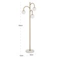 Janou Floor Lamp - Gold - Glass and Metal