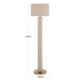 Joline Floor Lamp - Beige - Linen Fabric