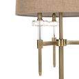 Josie Floor Lamp - Brushed Gold - Fabric and Metal