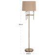 Josie Floor Lamp - Brushed Gold - Fabric and Metal