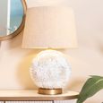 Jamie Table Lamp - Round - White and Gold