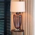 Monsoe Table Lamp - Round - Smoked Glass
