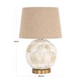 Jamie Table Lamp - Round - White and Gold
