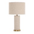 Joline Table Lamp - Round - Beige - Fabric