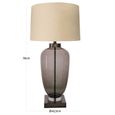 Monsoe Table Lamp - Round - Smoked Glass