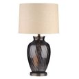 Rowan Table Lamp - Round - Smoked Glass