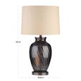 Rowan Table Lamp - Round - Smoked Glass