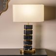 Levina Table Lamp - Black and Gold - Marble and Fabric