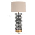 Jaylee Table Lamp - Round - Black and White - Glass