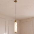 Auralith Chandelier - White and Brass - Metal