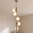 Elorie Chandelier - Antique Brass - Glass and Metal