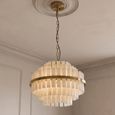 Zerine Chandelier - White - Resin and Metal