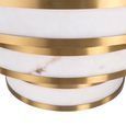 Cealora Chandelier - Round - White and Brass - Resin and Metal
