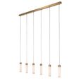 Elaris Chandelier - White and Brass - Metal