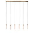 Elaris Chandelier - White and Brass - Metal