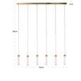 Elaris Chandelier - White and Brass - Metal