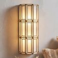 Opal Wall Lamp - Antique Brass - Glass and Metal
