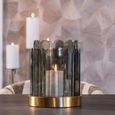 Daisey Hurricane Light - Small - Gold and Smoke - Glass and Metal