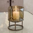 Ropia Hurricane Light - Antique Brass - Glass and Metal