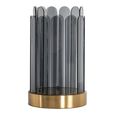 Daisey Hurricane Light - Large - Gold and Smoke - Glass and Metal