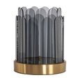Daisey Hurricane Light - Small - Gold and Smoke - Glass and Metal