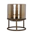 Ropia Hurricane Light - Antique Brass - Glass and Metal