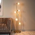 Luva Glass and Gold Metal Floor Lamp