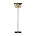 Dagmar Glass and Black Metal Floor Lamp
