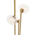 Luva Glass and Gold Metal Floor Lamp