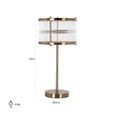 Loiza Glass and Brushed Gold Table Lamp