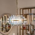 Desire Crystal and Brushed Gold Small Chandelier