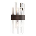 Avan Glass and Bronze Wall Lamp
