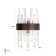 Avan Glass and Bronze Wall Lamp