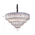 Bece Glass and Chrome Chandelier