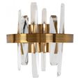 Brigh Crystal and Gold Wall Lamp