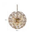 Cyntha Crystal and Bronze Chandelier