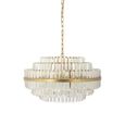 Desire Crystal and Brushed Gold Large Chandelier