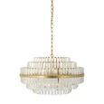 Desire Crystal and Brushed Gold Medium Chandelier