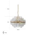 Desire Crystal and Brushed Gold Small Chandelier