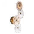 Linzi Glass and Brushed Gold Wall Lamp