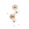 Linzi Glass and Brushed Gold Wall Lamp
