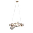 Yosie Glass and Brushed Gold Chandelier