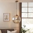 Sakur Globe Pendant Light - Antique Brass - Glass and Metal