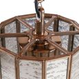 Indora Geometric Pendant Light - Antique Brass - Glass and Metal