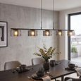 Cholet Pendant Light - Black and Clear - Glass and Metal