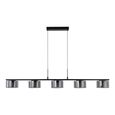 Cholet Pendant Light - Black and Clear - Glass and Metal